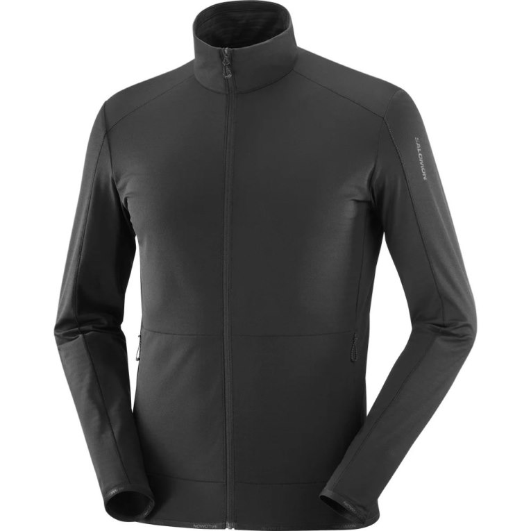 Pánské Bundy Salomon Essential Lightwarm Full Zip Černé | CZ 08HYLTK